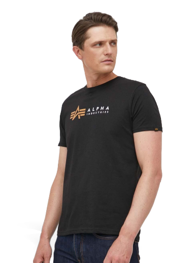 Футболка Alpha Industries Alpha Label T чорний | 118502.03