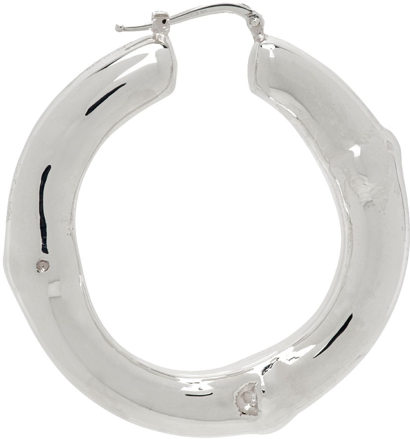 Сережки Jil Sander Polished Single Hoop Earring Металік | J29VG0020_J12029