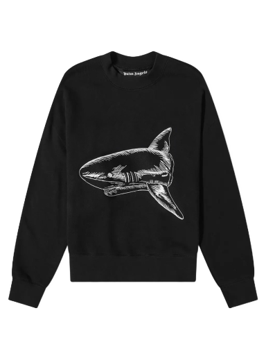Світшоти Palm Angels Split Shark Crew Sweat чорний | PMBA026S23FLE0061003