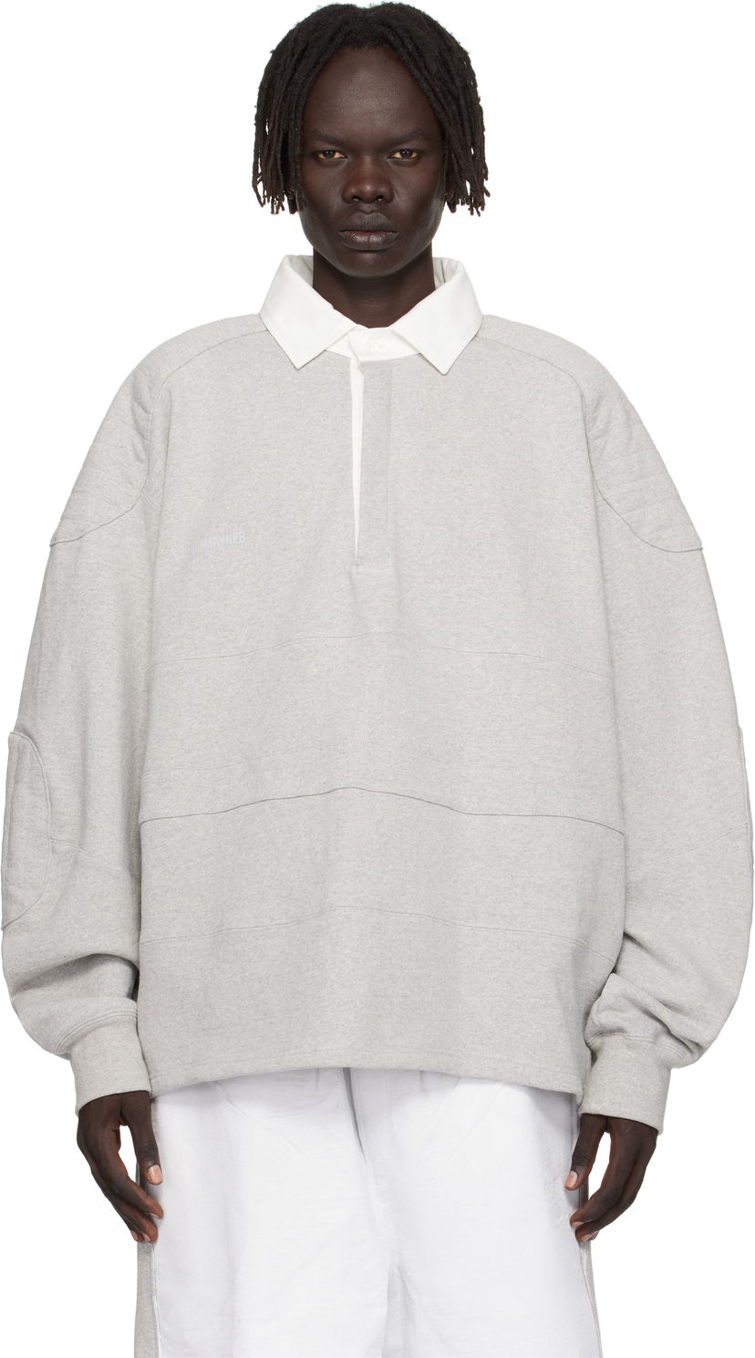 Сорочка поло HED MAYNER Hed Mayner Paneled Polo Сірий | HMMB72021R-HB211