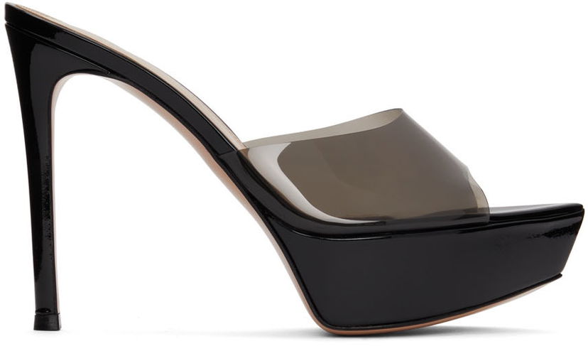 Кросівки та взуття Gianvito Rossi Gianvito Rossi Betty Heeled Platform Sandals чорний | G17240-85RIC-GSV