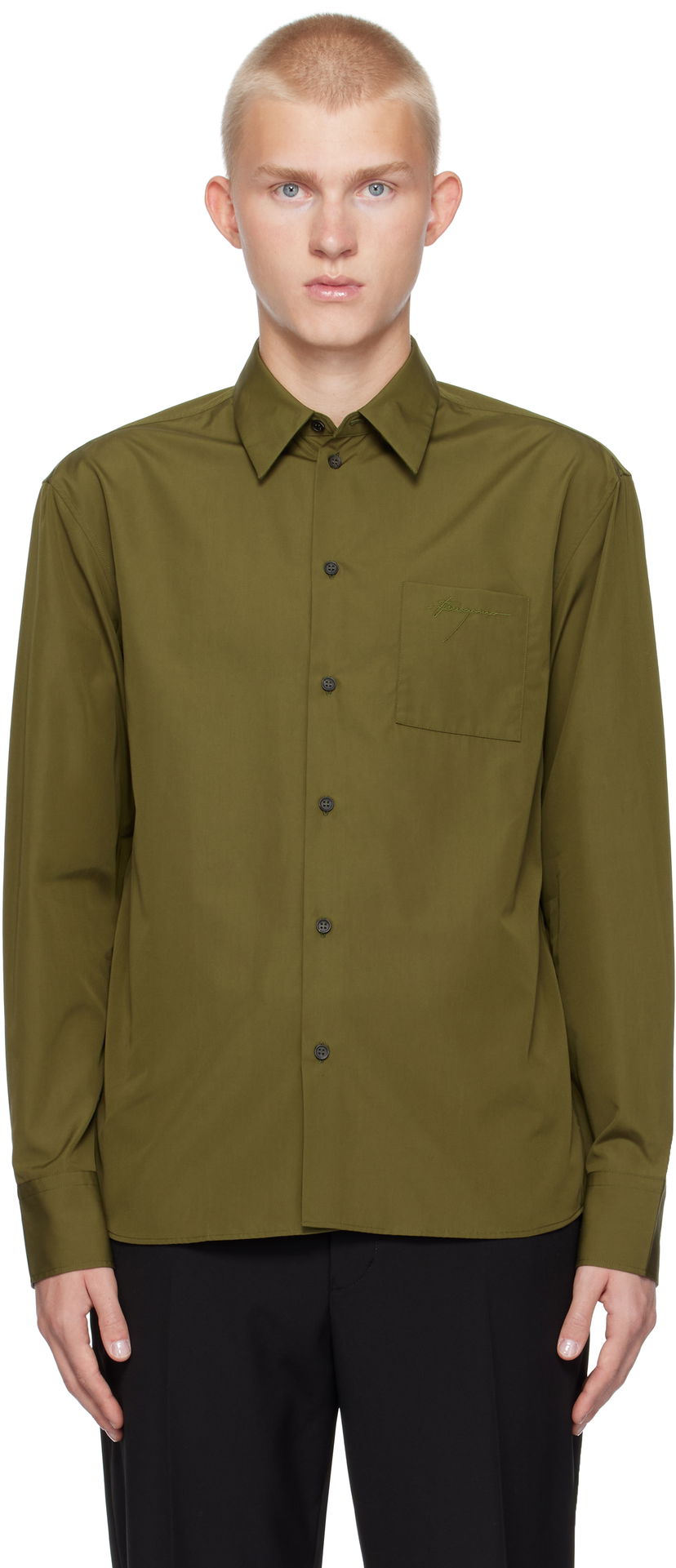 Сорочка FERRAGAMO Long Sleeved Shirt Зелений | 777498