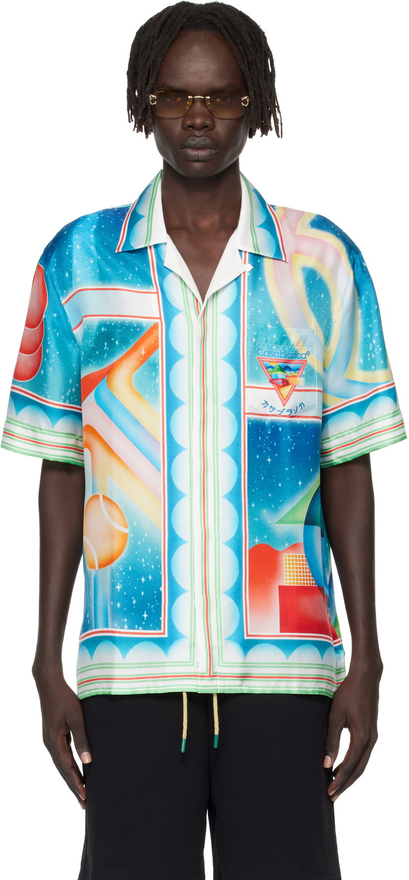 Сорочка Casablanca Casablanca Galaxy Court Silk Shirt Різнокольоровий | MPF25-SH-003-01