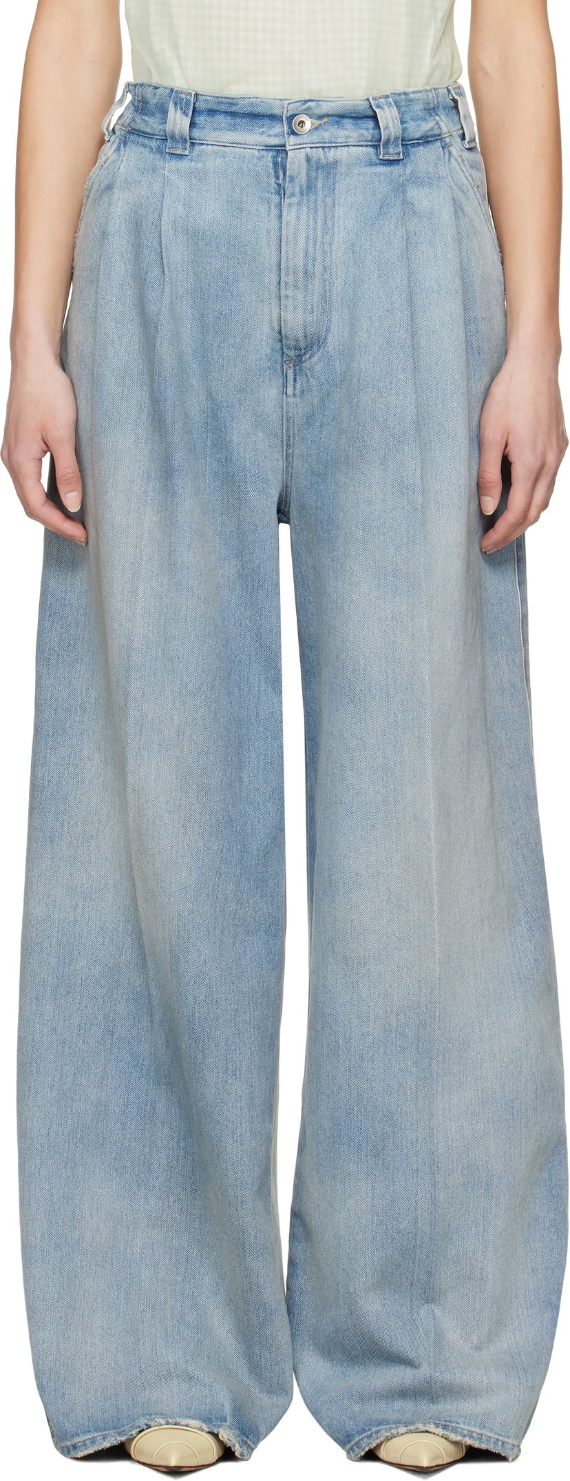 Джинси Maison Margiela Maison Margiela 5 Pocket Wide Leg Jeans Синій | S51KA0605 S30383