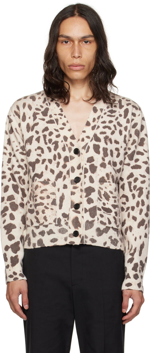 Cветр We11done We11done Y-Neck Cardigan бежевий | WD-KC3-23-622-U-IV