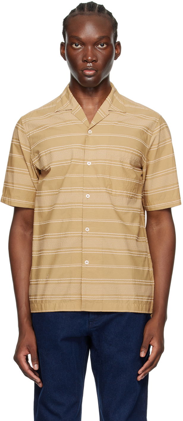 Сорочка Universal Works Universal Works Minari Striped Shirt бежевий | P3064