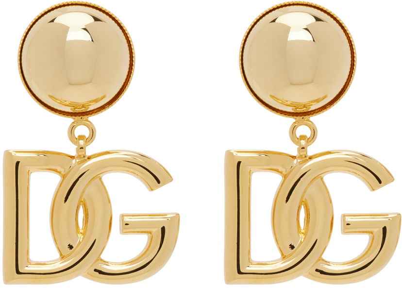 Сережки Dolce & Gabbana Gold 'DG' Earrings Металік | WEN6P6 W1111