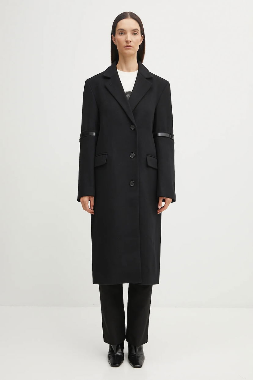Пальто Coperni Coperni Belted Wool Blend Coat чорний | COPM14F1011