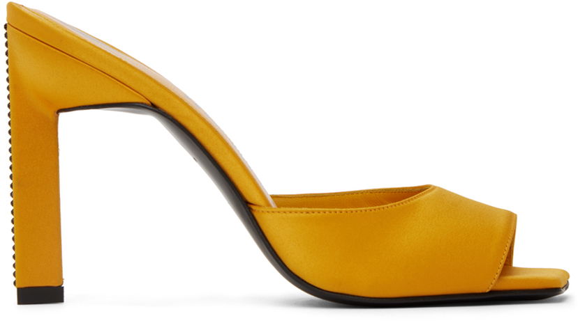 Догляд за взуттям The Attico Attico Kaia Satin Heeled Mules Жовтий | 231WS228 V015