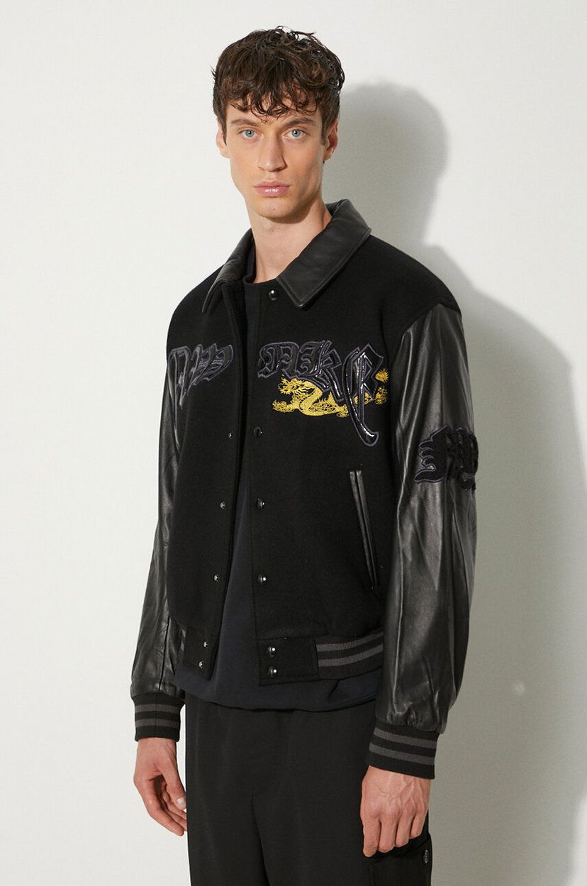Куртка бомбер Awake NY Awake NY Varsity Jacket Oversize чорний | SP24.OT001
