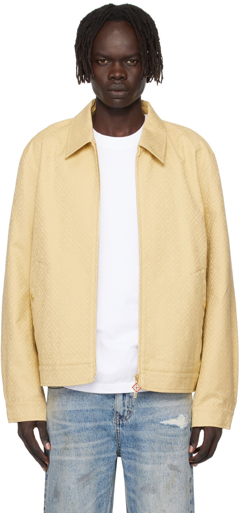 Куртка Casablanca Casablanca Monogram Jacquard Jacket Жовтий | MPF25-JK-378-01