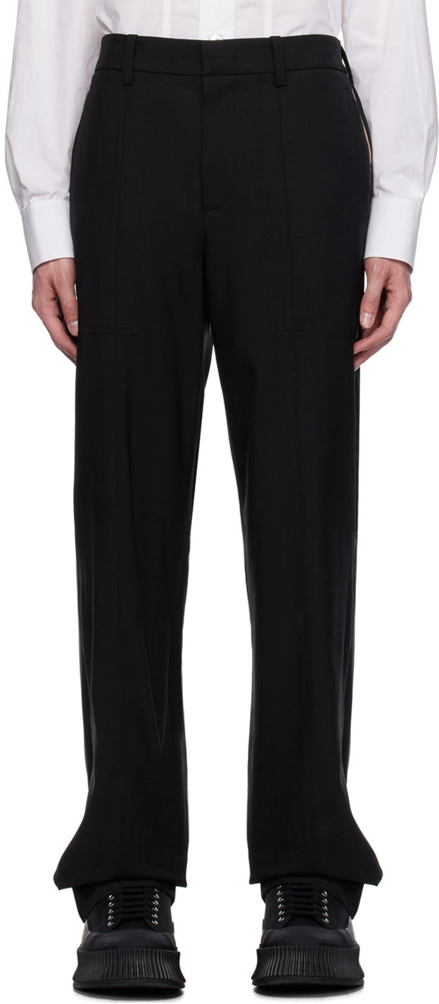Штани Helmut Lang Pleated Trousers чорний | N06HM204