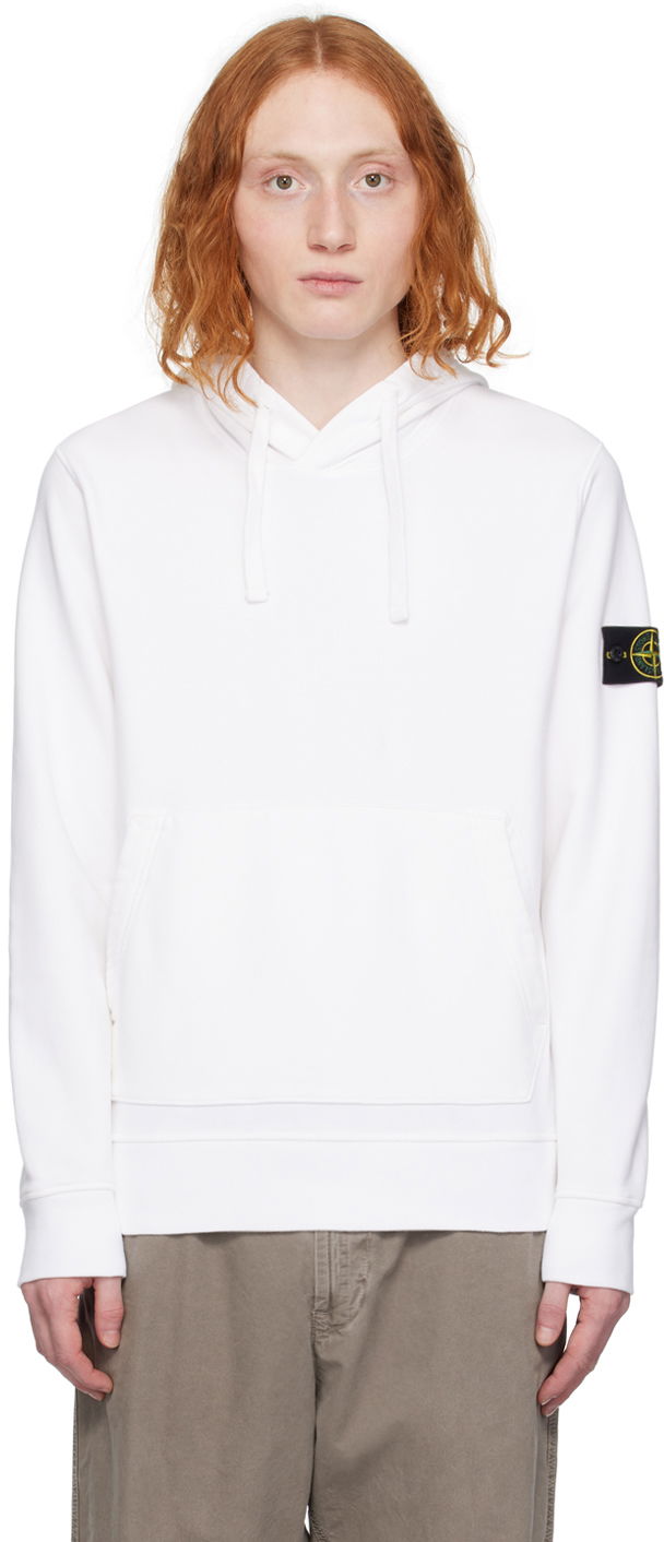 Світшоти Stone Island Garment-Dyed Hoodie білий | 801564151