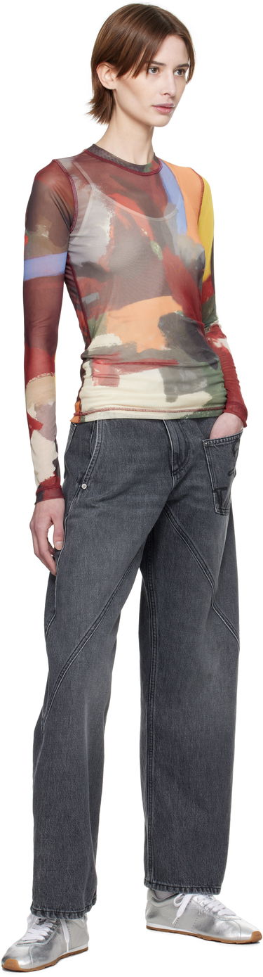 Футболка JW Anderson JW Anderson Abstract Print Sheer Long Sleeve T-Shirt Різнокольоровий | JO0138-PG1723, 3