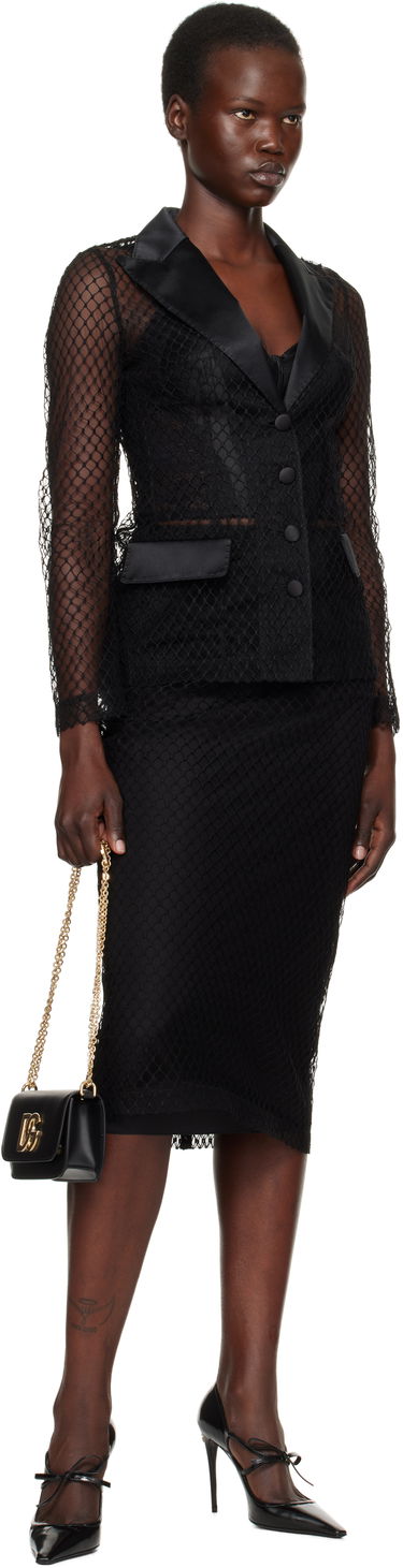 Сумочка Dolce & Gabbana 'Dolce' Mesh Tuxedo Jacket чорний | F27BUT HLM83, 3