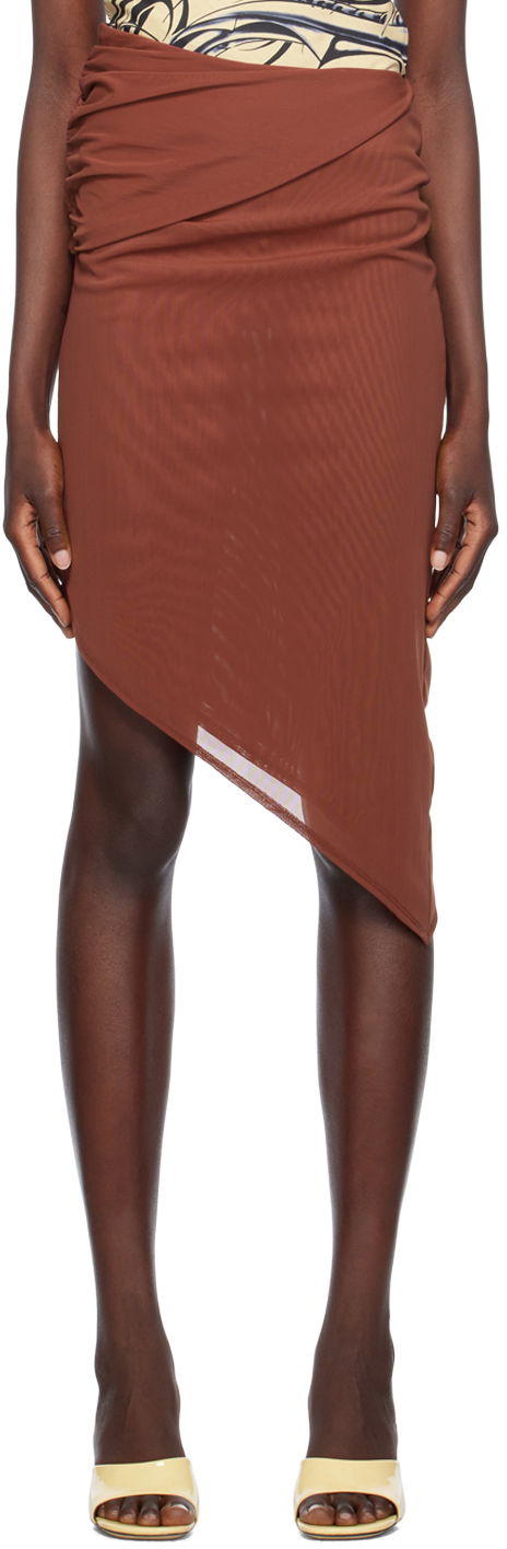 Спідниця Miaou Miaou Mona Asymmetrical Skirt Коричневий | 4040PM3SAB
