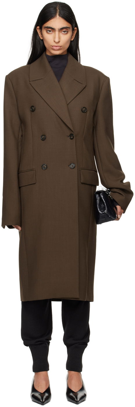 Сумка TOTEME TOTEME Midi Double Breasted Coat чорний | 244-WRO0147-FB0061