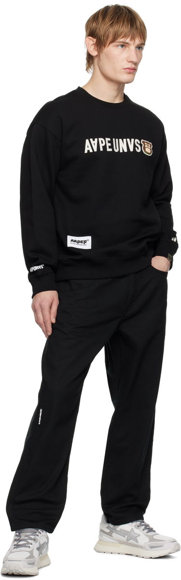 Світшоти AAPE by A Bathing Ape AAPE by A Bathing Ape 'AAPER' Crewneck Sweatshirt чорний | AAPSWMB379XXNBKX, 3