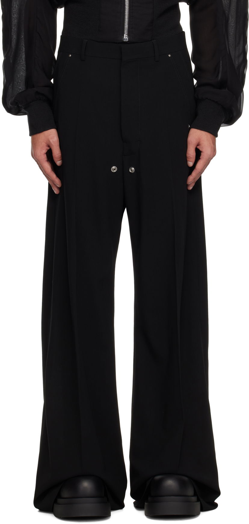 Штани Rick Owens Rick Owens Hollywood Tailored Belas Trousers чорний | RU01E5353 WLP