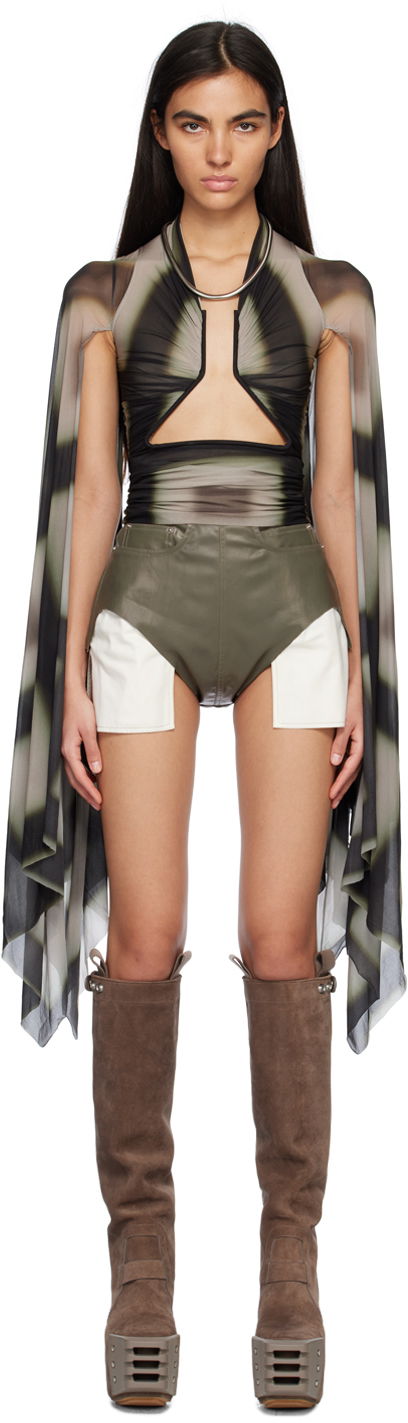Боді Rick Owens Rick Owens Flagsleeve Prong Sleeveless Blouse Зелений | RP01C5229 BZP2