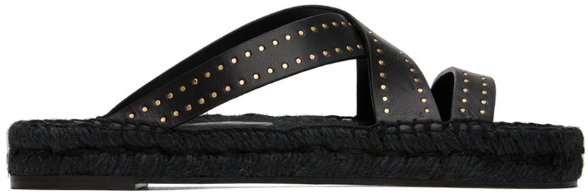 Догляд за взуттям ISABEL MARANT Isabel Marant Ika Espadrille Crisscross Sandals чорний | 23PEP0004FA-A1C69S
