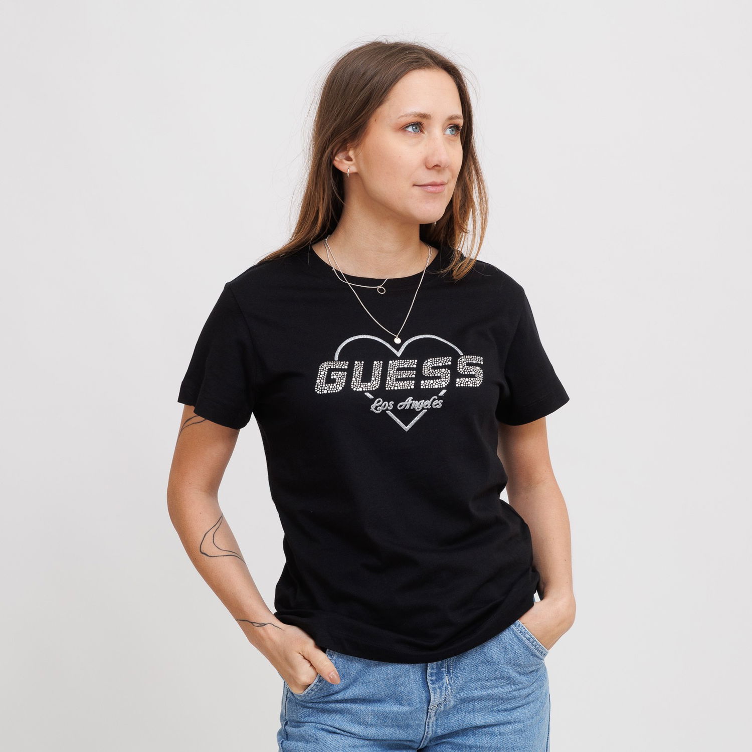 Футболка GUESS Guess Narciso T-Shirt чорний | V5GI10K9RM1-JBLK, 0