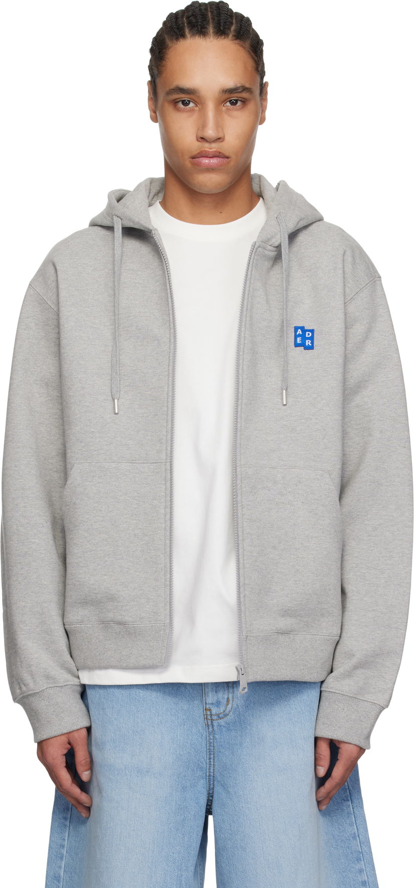 Світшоти ADER ERROR ADER error Significant TRS Tag Zip-Up Hoodie Сірий | BO42FYHD0401GR