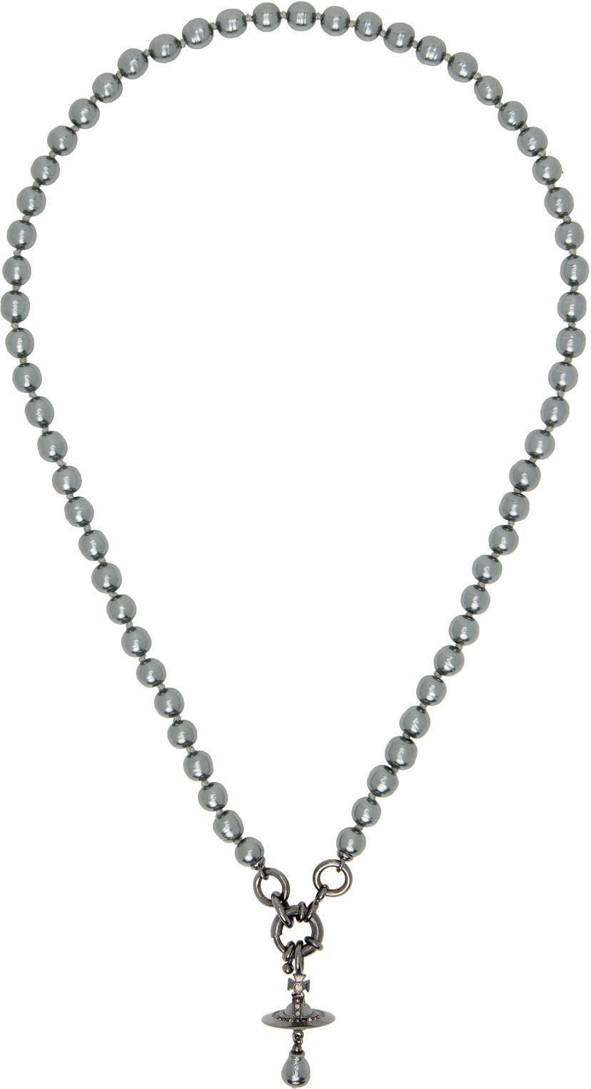 Кольє Vivienne Westwood Vivienne Westwood Aleksa Pearl Necklace Сірий | 6301013F-02S278