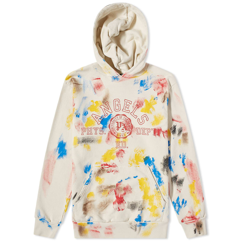 Світшоти Palm Angels Printed College Logo Popover Hoodie бежевий | PMBB058S22FLE0210325, 0