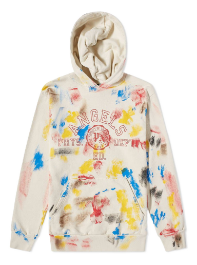 Світшоти Palm Angels Printed College Logo Popover Hoodie бежевий | PMBB058S22FLE0210325