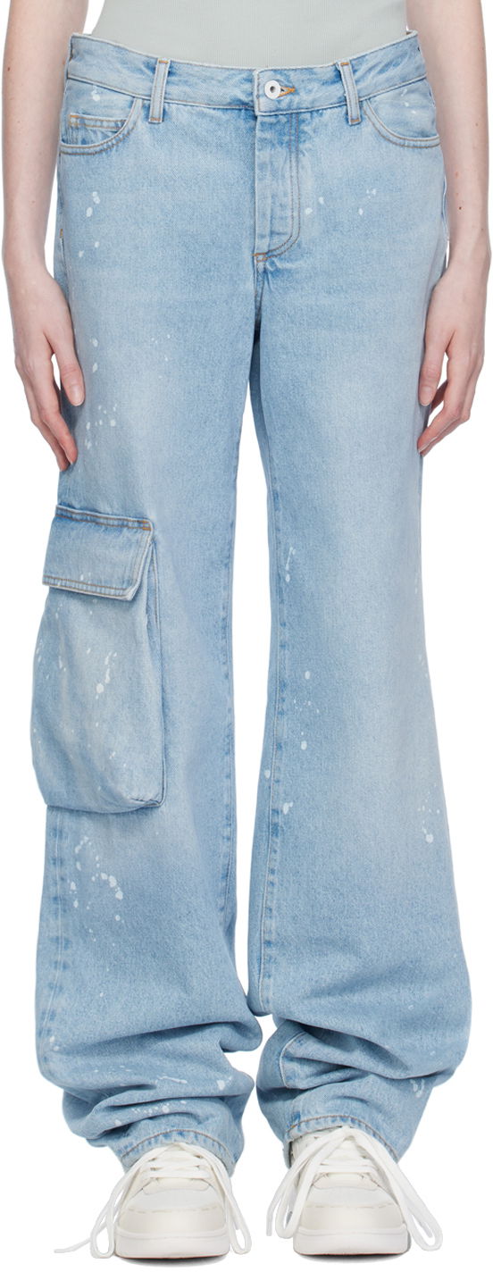 Джинси Off-White Jeans Синій | OWYB014S23DEN0014001