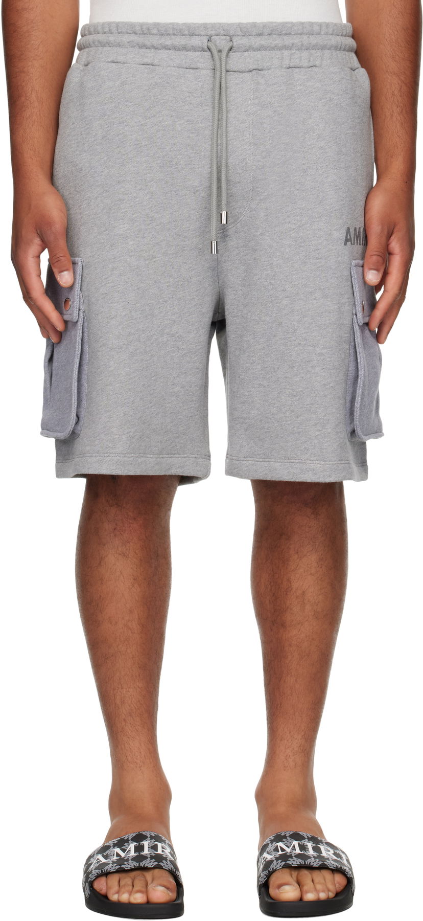 Шорти AMIRI AMIRI Stencil Cargo Shorts Сірий | AMJYSH1045