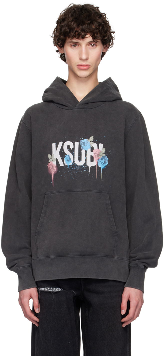 Світшоти Ksubi Graff Rose Graphic Print Hoodie чорний | MPF24FL010
