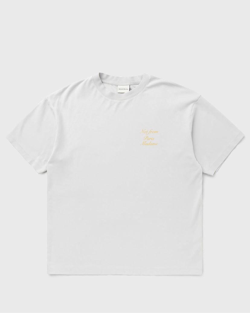 Футболка Drôle de Monsieur Slogan Calligraphy T-Shirt білий | I-TS209-CO002-LGR