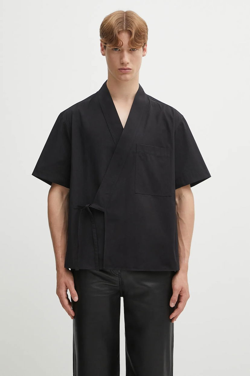 Сорочка KENZO Short Sleeve Kimono Shirt - Relaxed Fit чорний | FF65CH1269LP