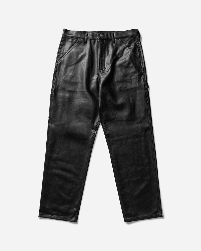 Штани карго Carhartt WIP Single Knee Leather Pants чорний | I034446 89XX