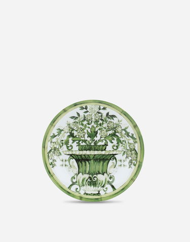 Домашній декор Dolce & Gabbana Dolce & Gabbana Set of 2 Porcelain Dessert Plates with Green Floral Urn Design Зелений | TC0S03TCA88UV019, 2