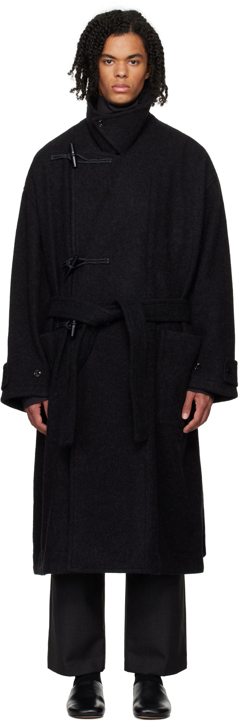 Пальто LEMAIRE Duffle Overcoat чорний | CO1073 LF504