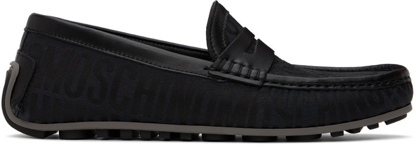 Одяг Moschino Moschino Allover Logo Driving Loafers чорний | MM10040G1I