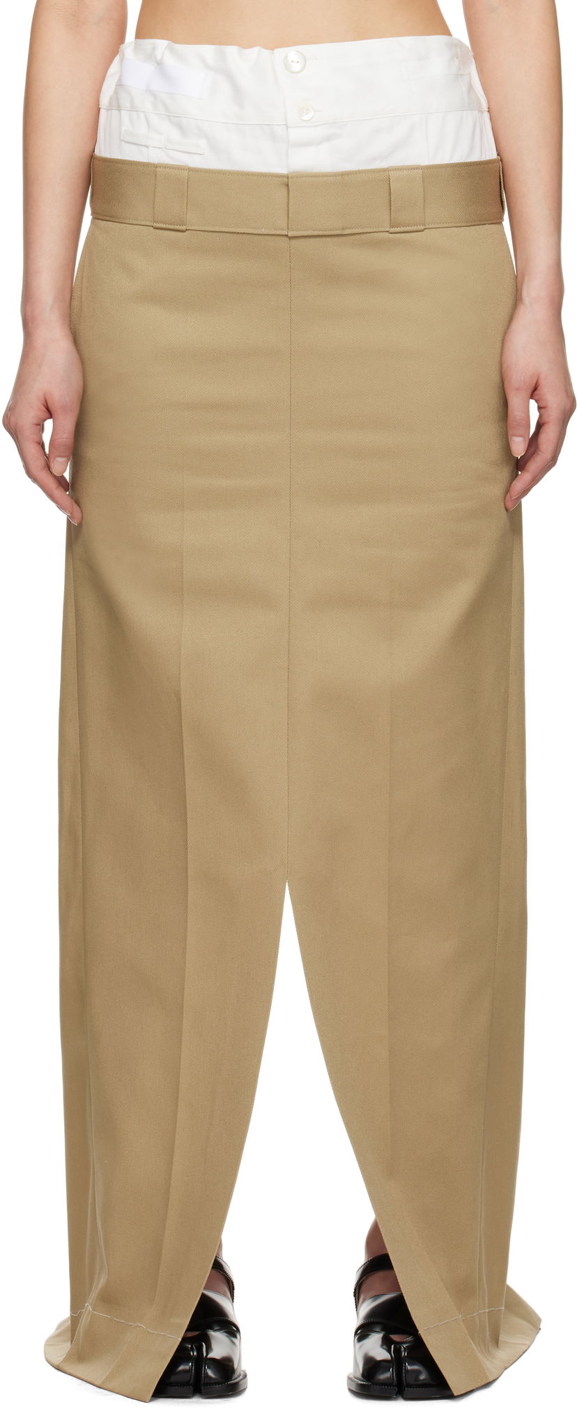 Спідниця Maison Margiela Maison Margiela Cotton Twill Maxi Skirt бежевий | S51MI0002 S54042