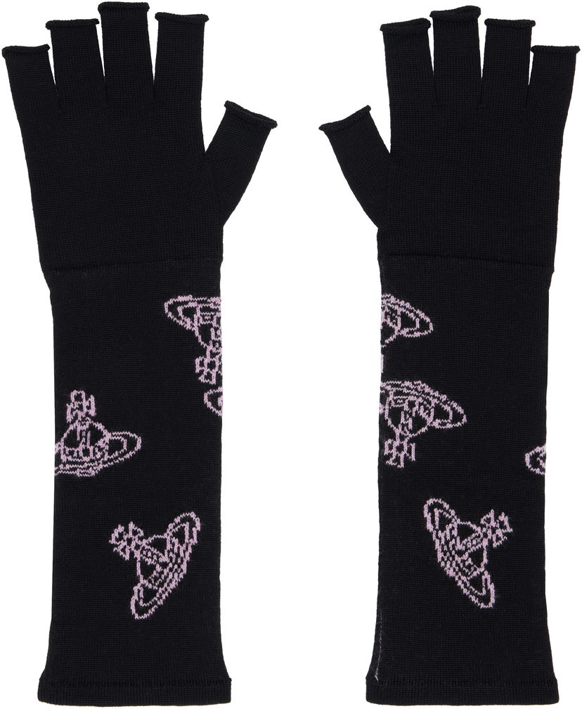 Рукавички Vivienne Westwood Fingerless Long Gloves чорний | 8202002S-K004F-