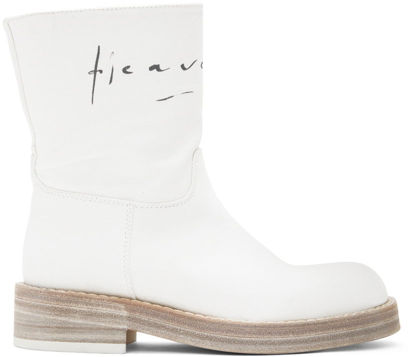 Одяг Ann Demeulemeester Ann Demeulemeester Billie Canvas Boots білий | 2201-W-R11-195-001