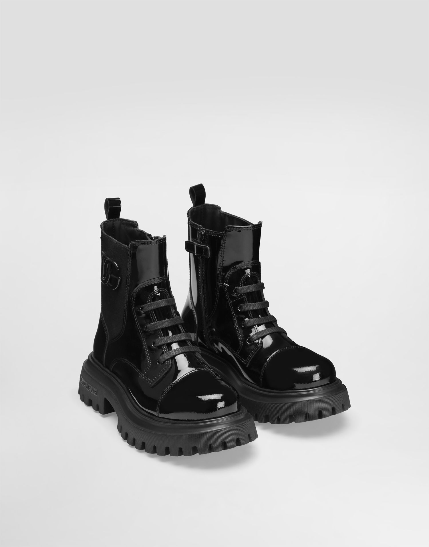 Аксесуари Dolce & Gabbana Dolce & Gabbana Patent Leather Ankle Boots With Elastic чорний | D11360A9A8180999, 1