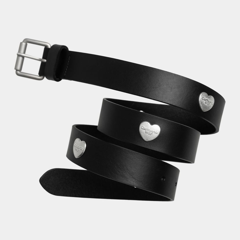 Ремені Carhartt WIP Tylor Leather Belt with Metal Heart Logo чорний | I035381_9