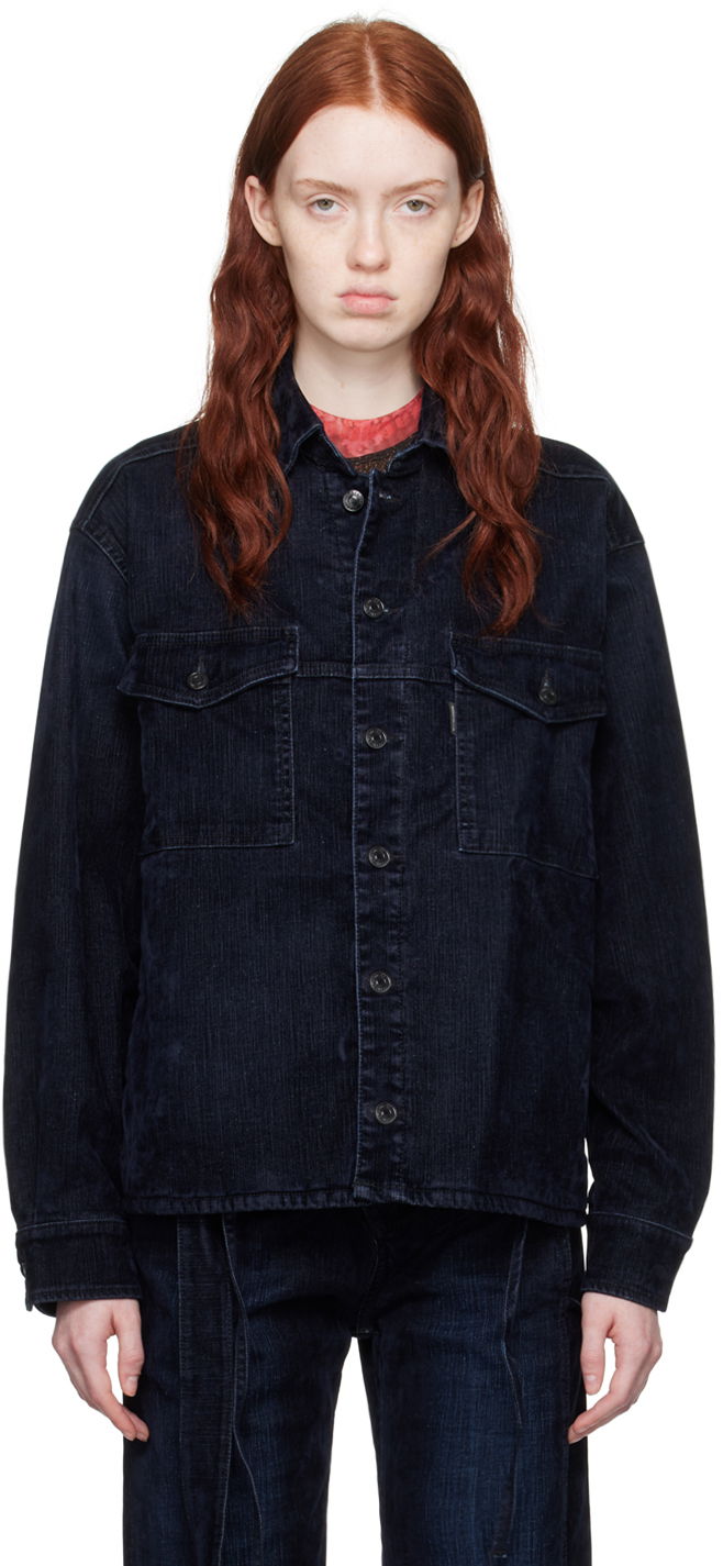 Куртка Ottolinger Ottolinger Oversized Denim Jacket темно-синій | 1700410