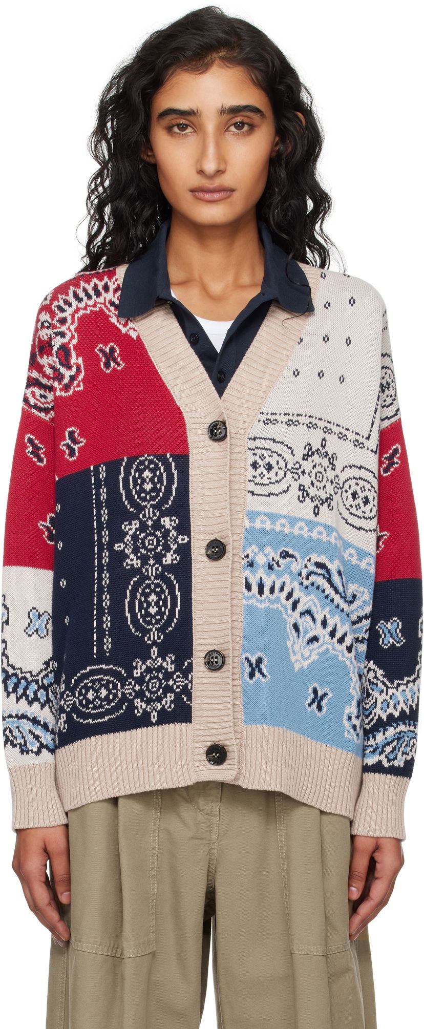 Cветр Max Mara Weekend Max Mara Baobab Patchwork Cardigan Різнокольоровий | 2525346051600