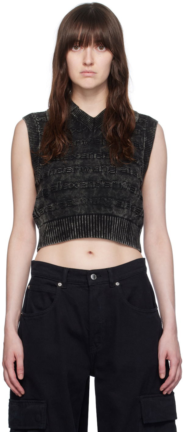Cветр Alexander Wang Black 3D Logo Vest чорний | 1KC3241058