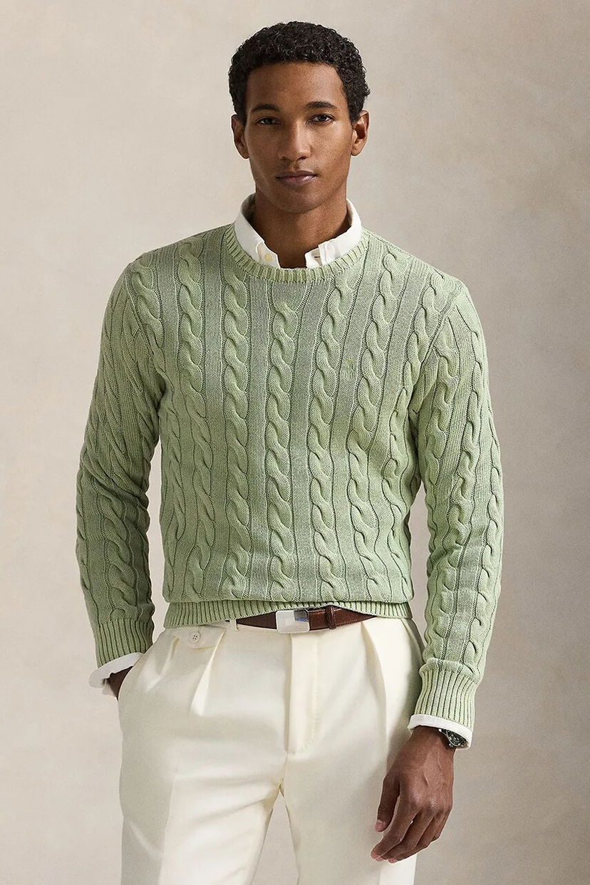 Cветр Polo by Ralph Lauren Polo Ralph Lauren Cable Knit Pullover Sweater Зелений | 710965867