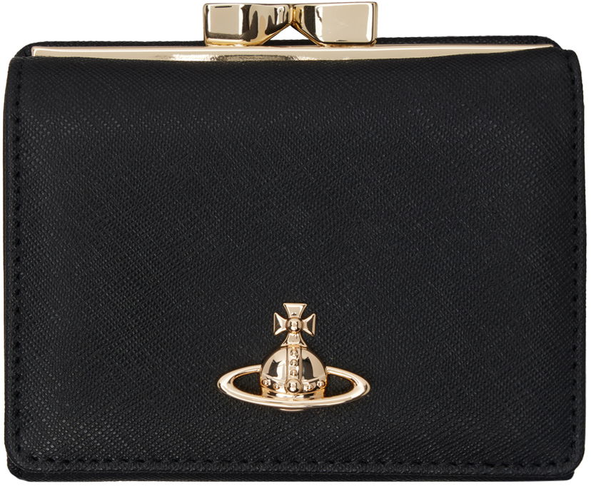 Гаманець Vivienne Westwood Black Small Frame Wallet чорний | 5115002MW-L001N-
