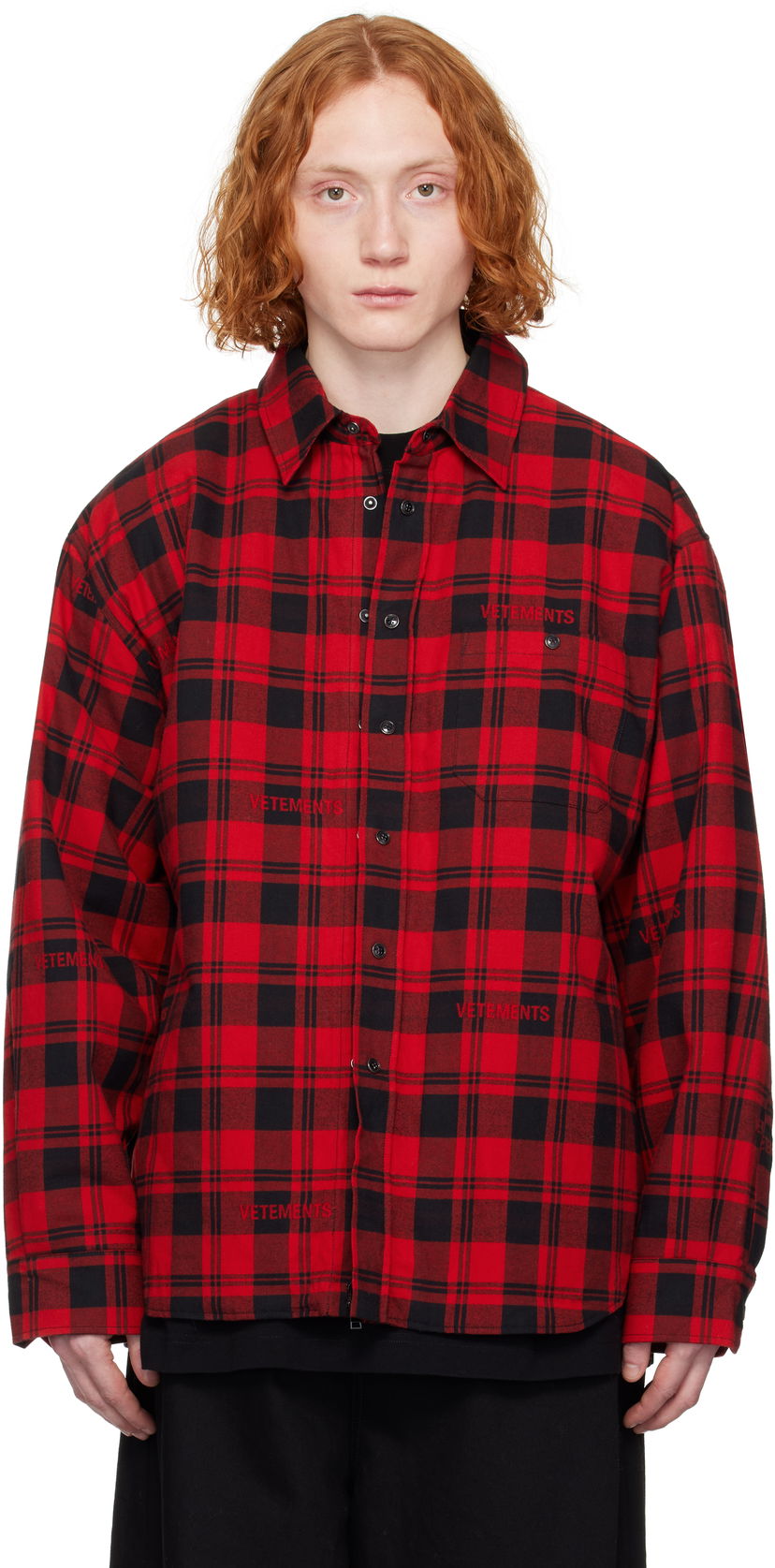 Сорочка VETEMENTS Vetements Padded Flannel Overshirt Червоний | UA66SH460R